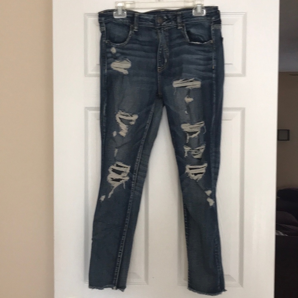 High rise jeggings crop